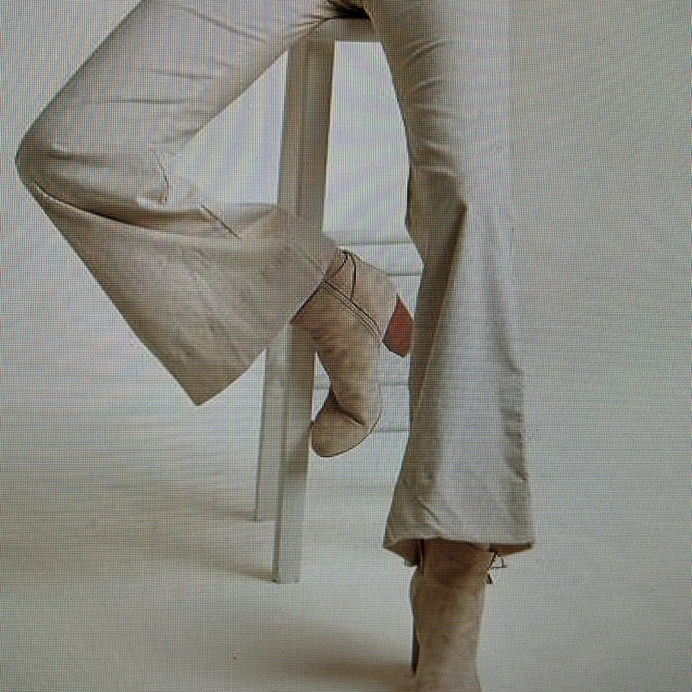 High Waisted Cream Corduroy Flared Pants